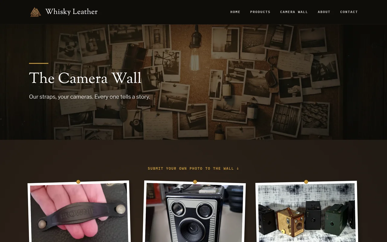 Whisky Leather camera wall gallery